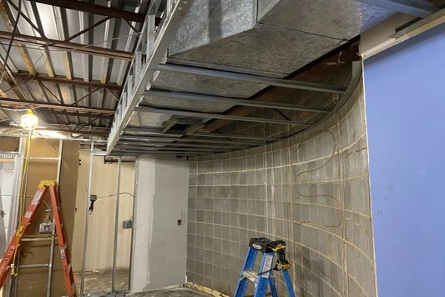 Our drywall contractor at work in Burlington, NC.